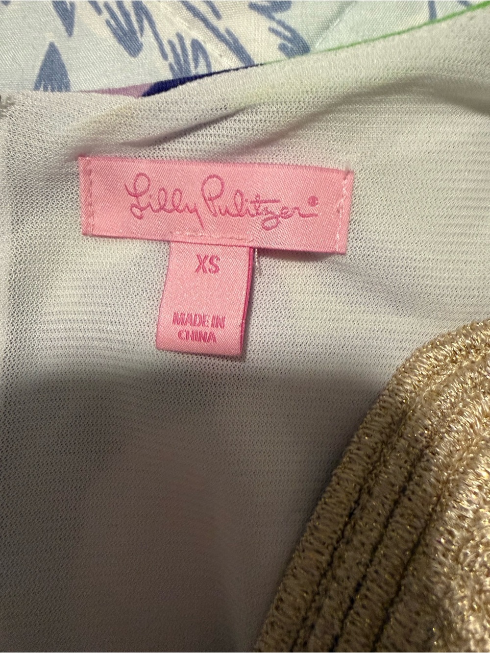 Lilly Pulitzer Shift Dress with Gold Embellishment - Picture 3 of 3